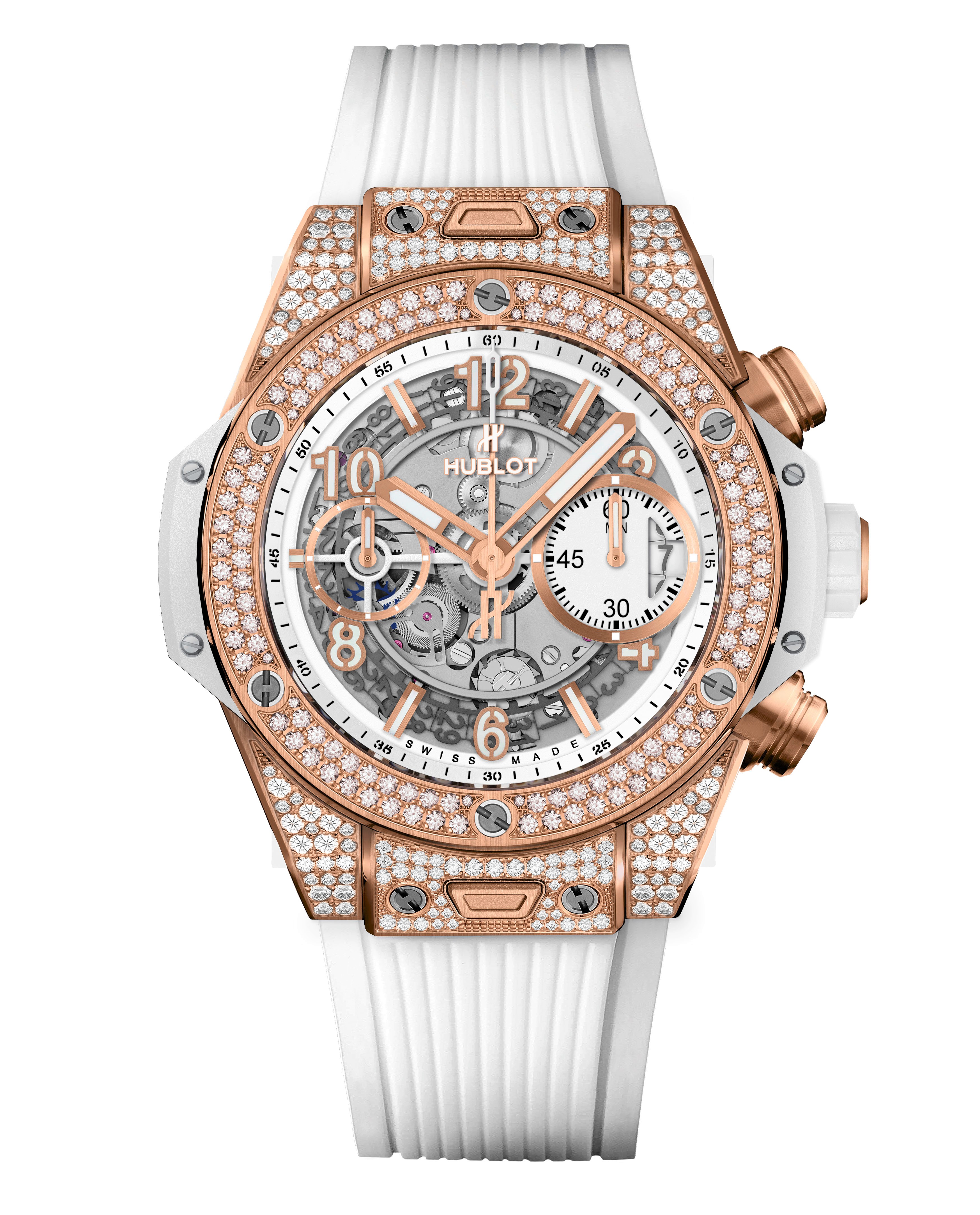 BIG BANG <br> UNICO KING GOLD WHITE PAVÉ 42MM