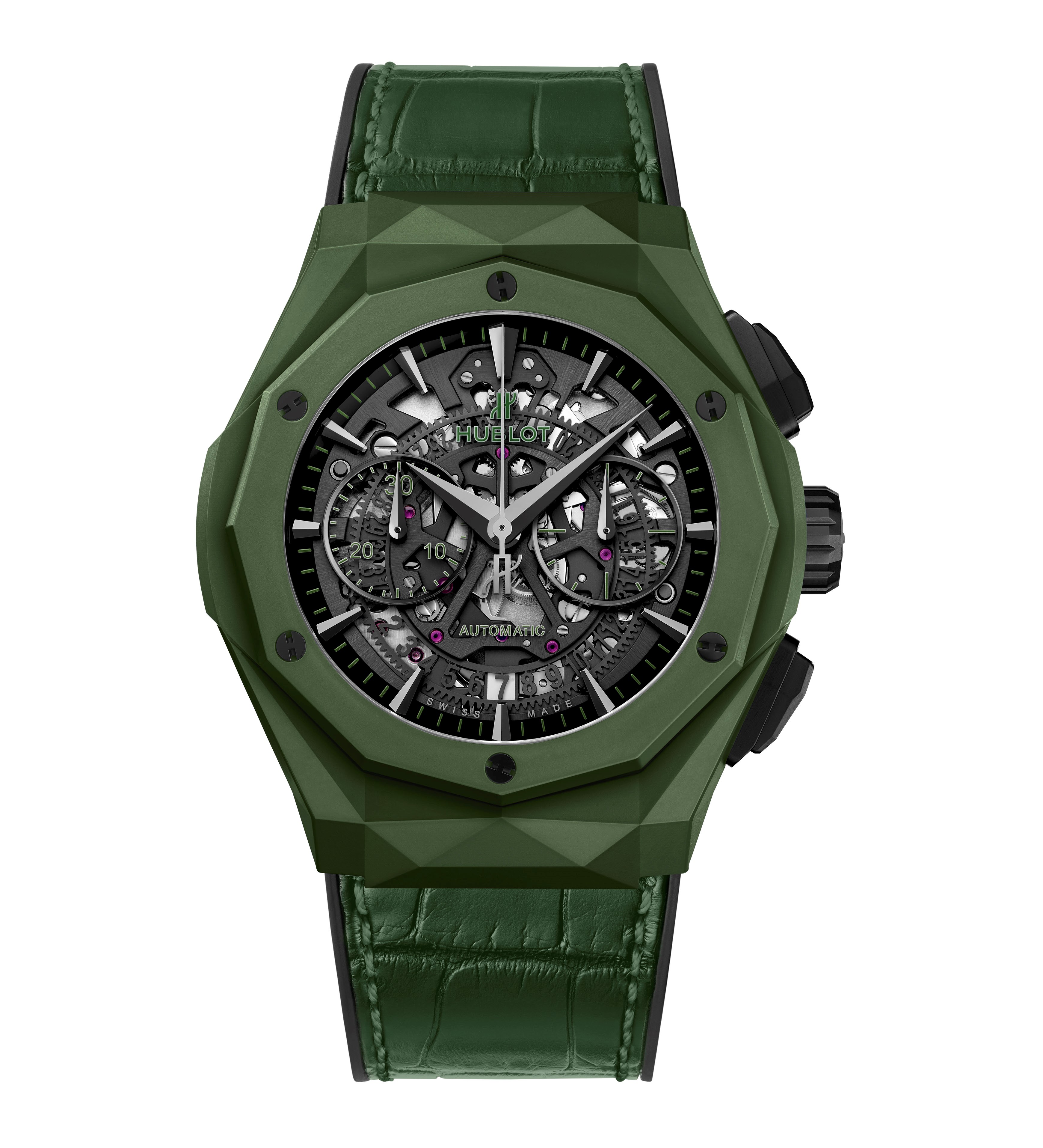 CLASSIC FUSION <br> AEROFUSION CHRONOGRAPH ORLINSKI GREEN CERAMIC