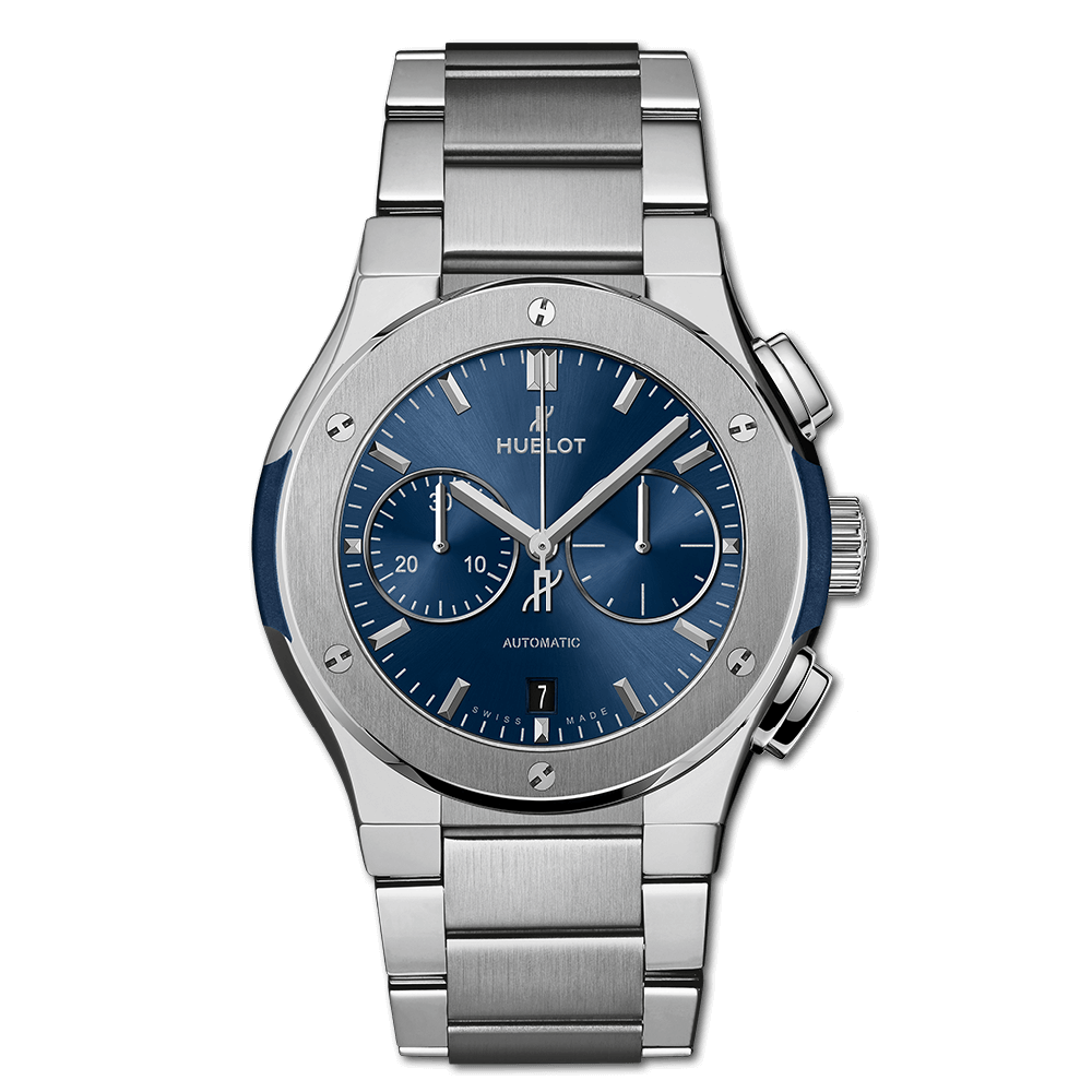 CLASSIC FUSION CHRONOGRAPH TITANIUM BLUE BRACELET