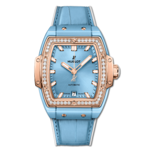 SPIRIT OF BIG BANG LIGHT BLUE CERAMIC KING GOLD DIAMONDS