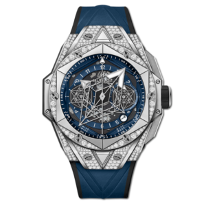 BIG BANG UNICO SANG BLEU II TITANIUM BLUE PAVÉ