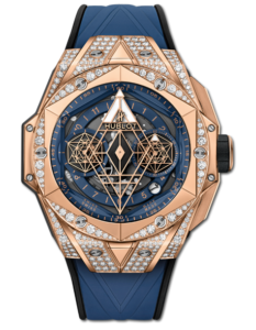 BIG BANG UNICO SANG BLEU II KING GOLD BLUE PAVÉ