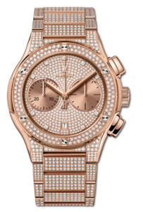 CLASSIC FUSION CHRONOGRAPH KING GOLD FULL PAVÉ BRACELET