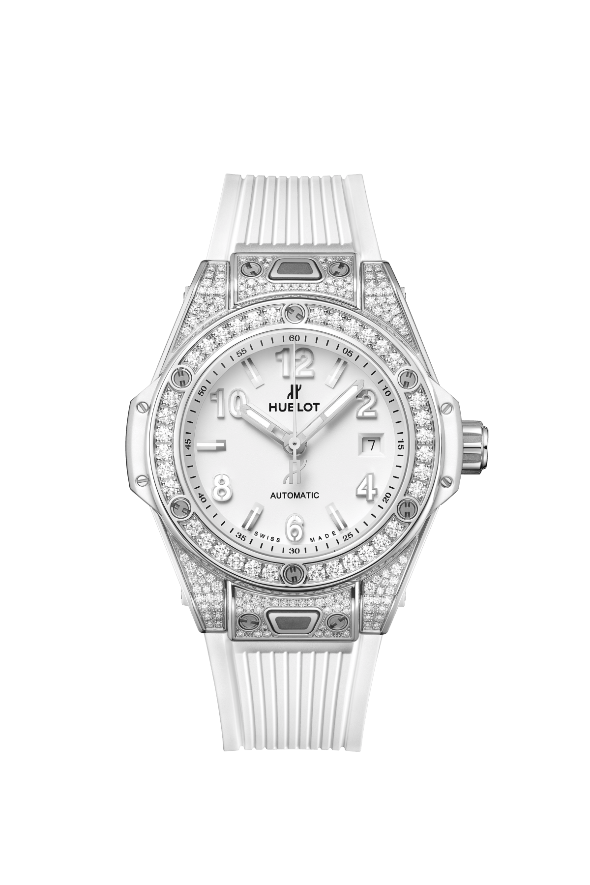 BIG BANG ONE CLICK STEEL WHITE PAVÉ