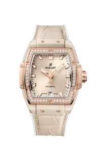 SPIRIT OF BIG BANG BEIGE CERAMIC KING GOLD DIAMONDS